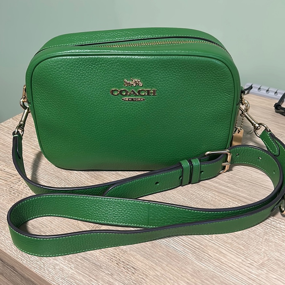 Kelly green coach bag